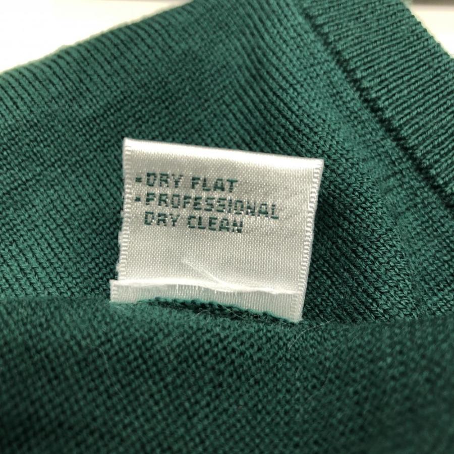 マスターズ ニットベスト グリーン ハーフジップ ウール100% メンズ S