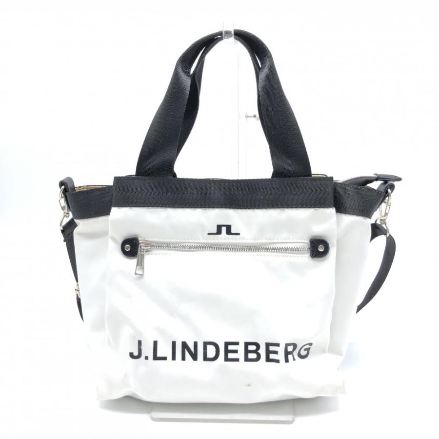 J.LINDEBERG ジェイリンドバーグ 2WAYカートバッグ 白×黒 内外 J.LINDEBERG ジェイリンドバーグ 2WAYカートバッグ 白×黒 内外