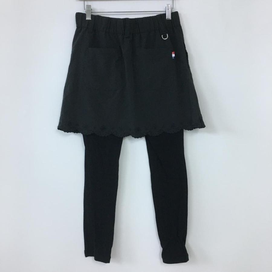 ギフ 包装 Off価格 Marie Claire マリクレール レギンス付スカート グレー 黒 裾花柄 ウエストゴム レディース L ゴルフウェア Cisama Sc Gov Br