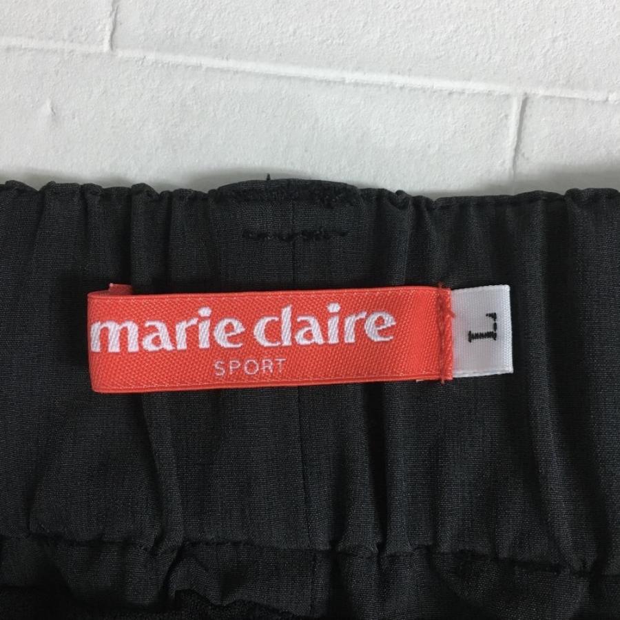 ギフ 包装 Off価格 Marie Claire マリクレール レギンス付スカート グレー 黒 裾花柄 ウエストゴム レディース L ゴルフウェア Cisama Sc Gov Br