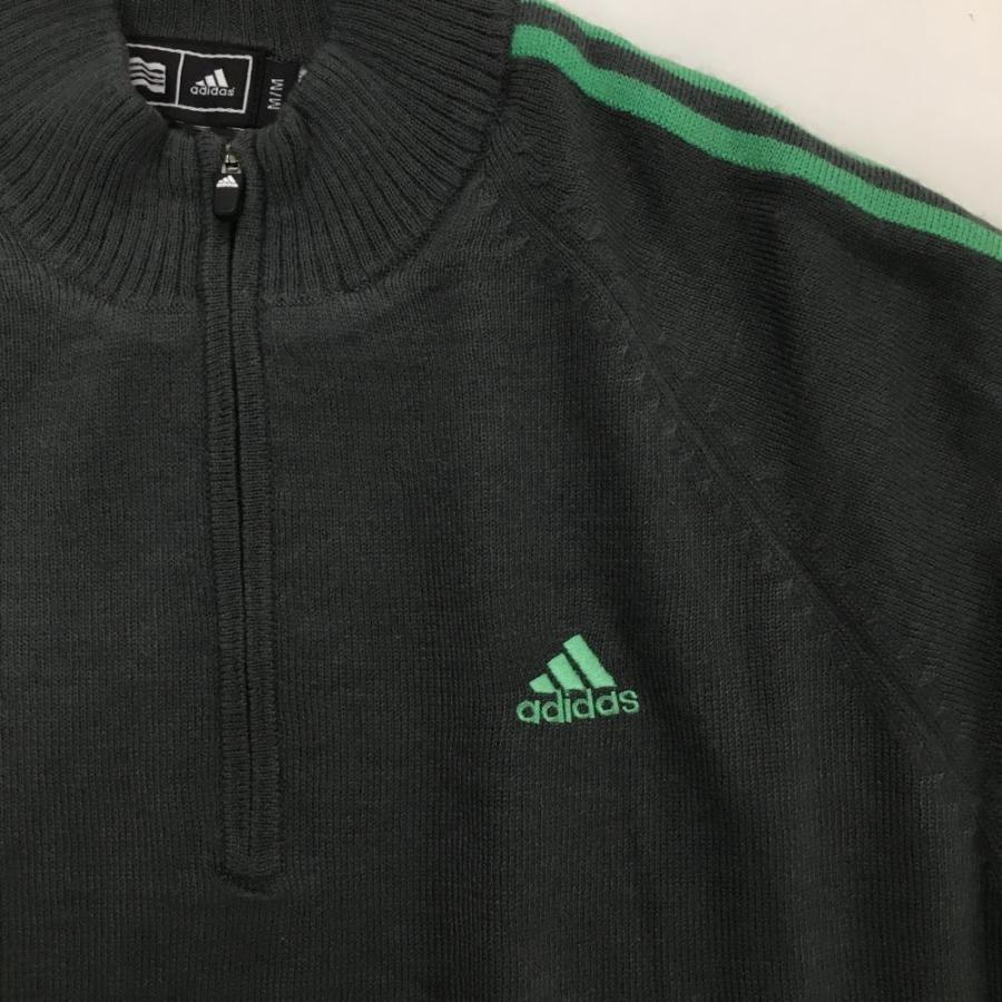 adidas アディダス ハイネックニットセーター グレー×ライト adidas アディダス ハイネックニットセーター グレー×ライト