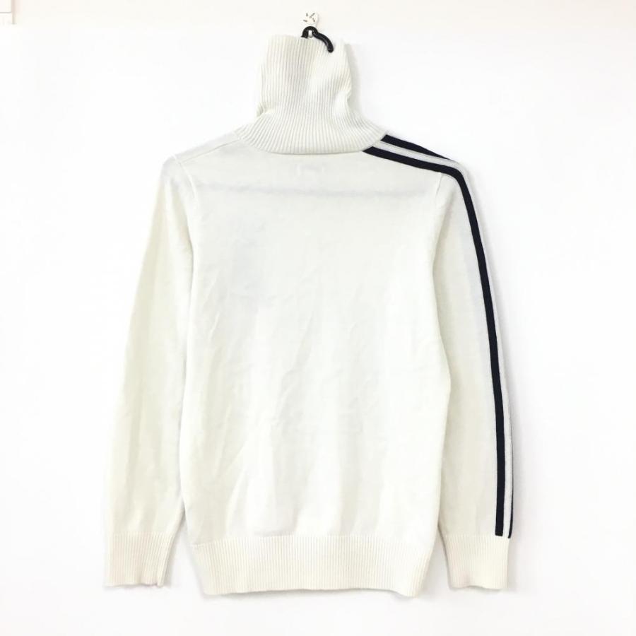 adidas アディダス タートルネック セーター L/G ゴルフウェア 15%OFF価格／adidas アディダス タートルネックセーター 白×黒 ウール