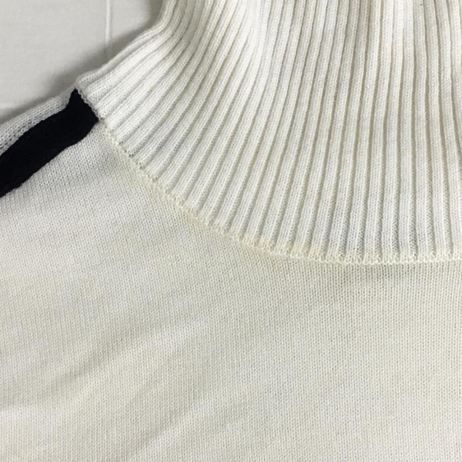 15%OFF価格／adidas アディダス タートルネックセーター 白×黒 ウール