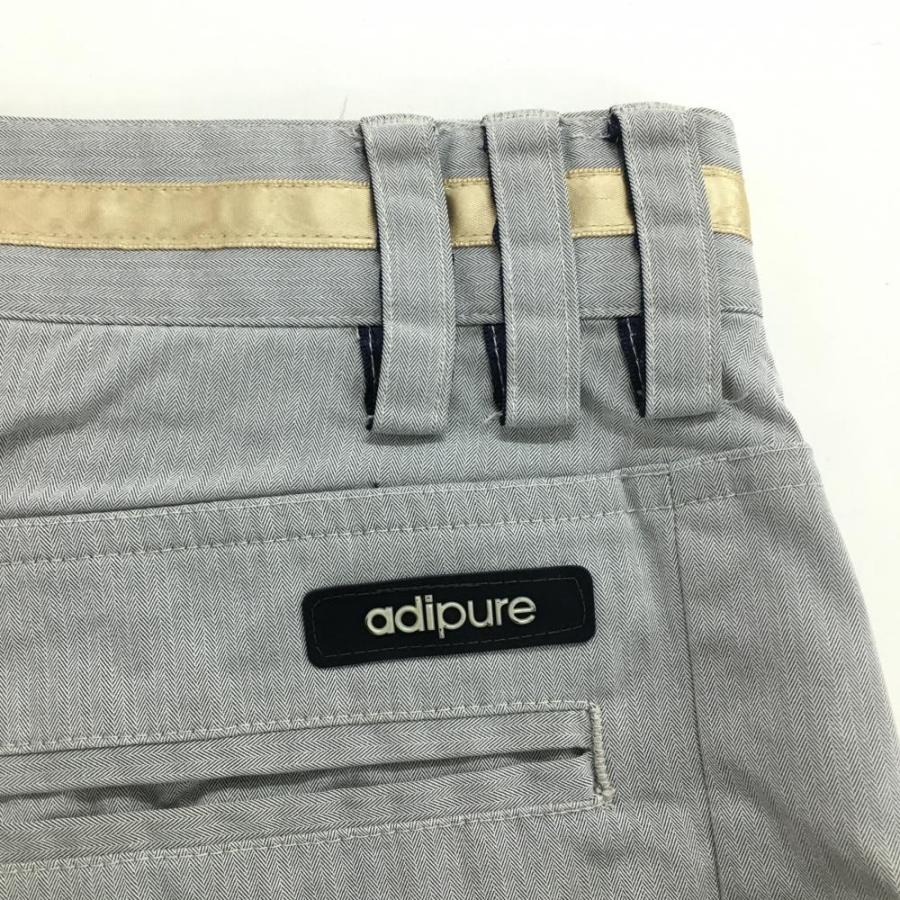 adidas（アディダス） パンツ ライトグレー×ゴールド ストライプ地模様