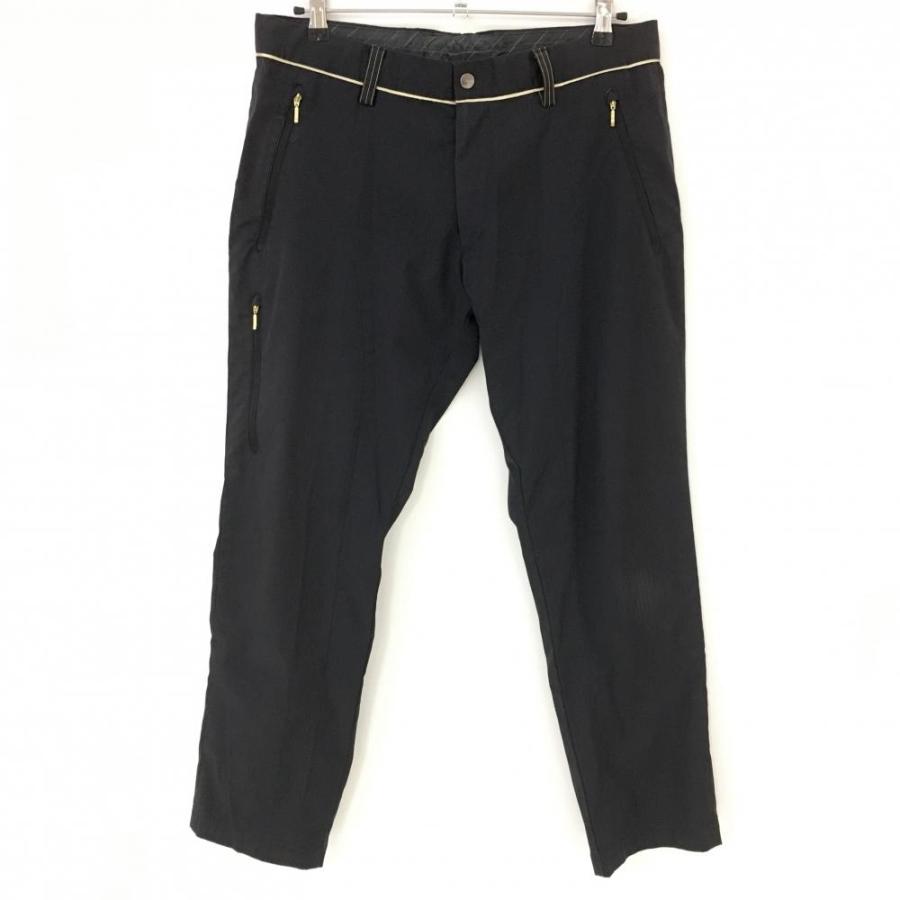 【新品】adidas アディダス　メンズ　ゴルフ　パンツ　88 adidas（アディダス） パンツ 黒×ゴールド ストライプ地模様 メンズ 88
