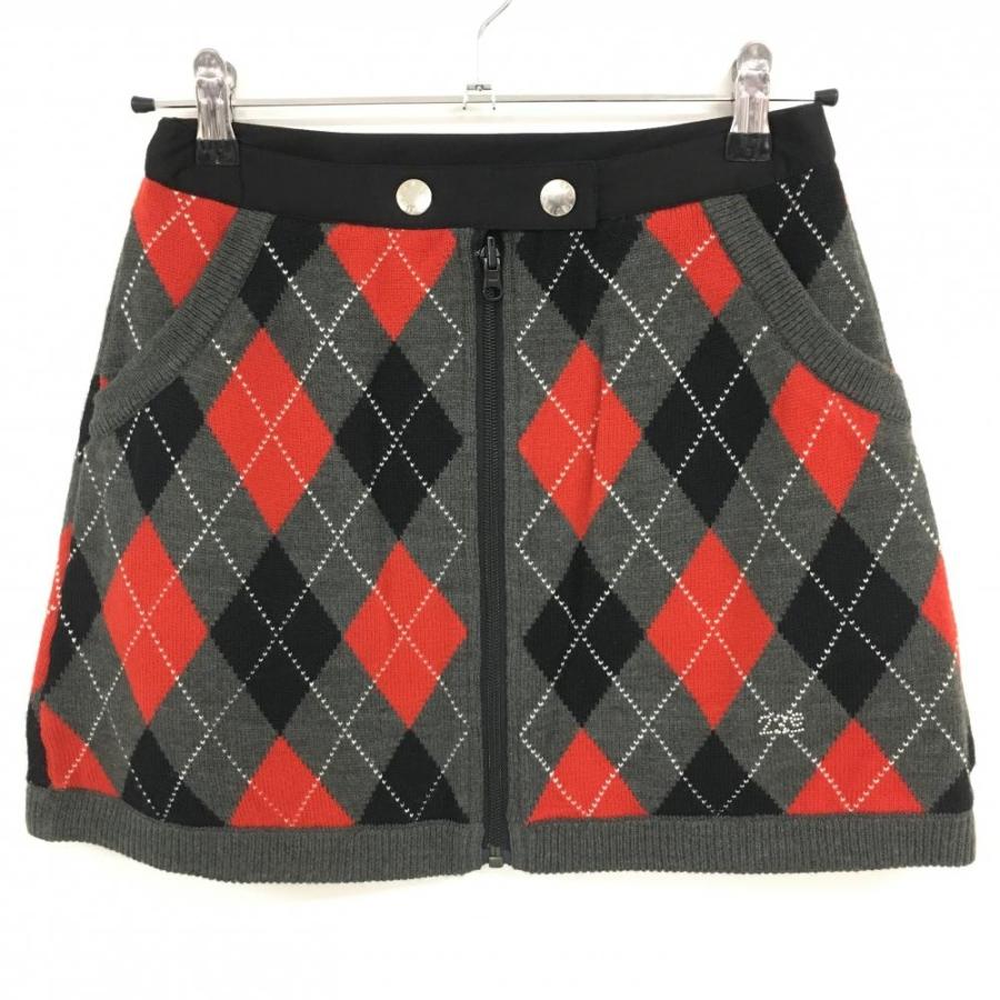 23区GOLF 23区スポーツ リバーシブルニットスカート 黒×レッド