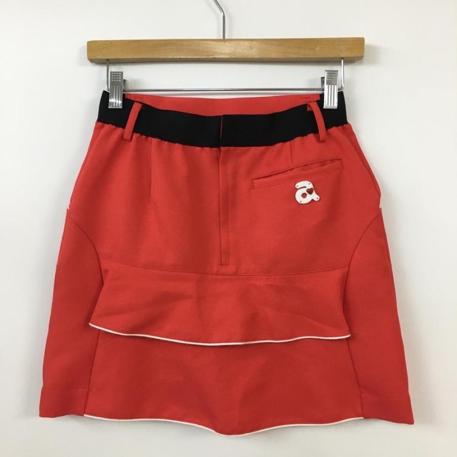 archivio アルチビオ スカート レッド 36 archivio（アルチビオ） スカート レッド×黒 ウエストゴム ロゴ