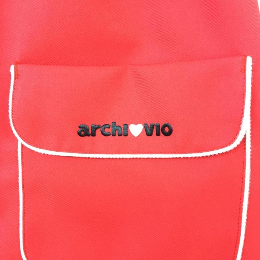 archivio（アルチビオ） スカート レッド×黒 ウエストゴム ロゴ