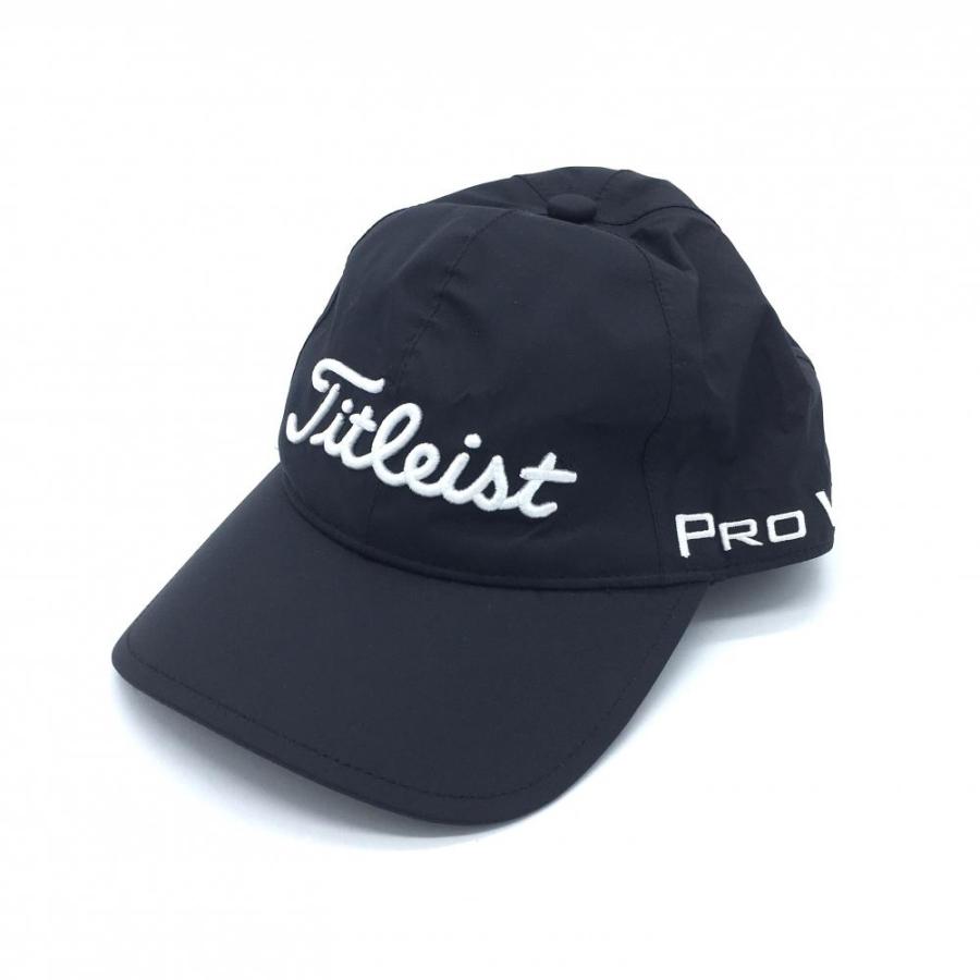10%OFF価格／(超美品)TITLEIST タイトリスト レインキャップ 黒×白 
