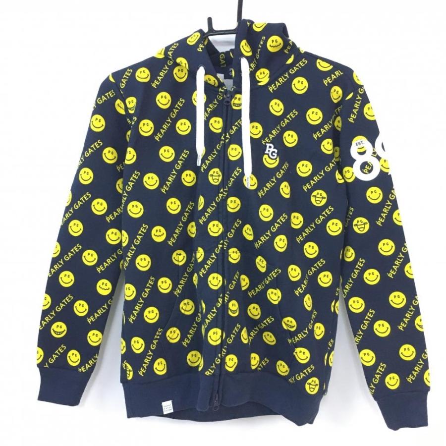 パーリーゲイツ★高撥水★PGニコちゃん総柄★【レディース サイズ0（S）】 30%OFF価格／(超美品)＊2020年＊PEARLY GATES パーリーゲイツ パーカー