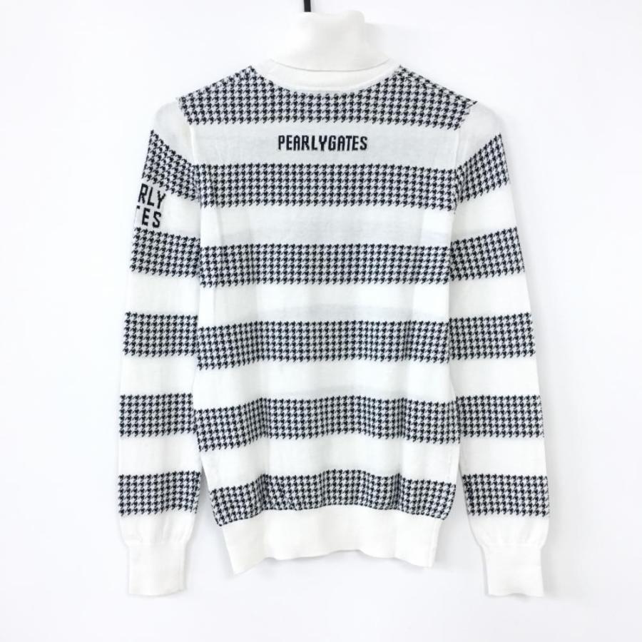 PEARLY GATES パーリーゲイツ タートルネック 千鳥格子柄 セーター