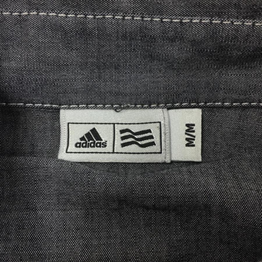 adidas（アディダス） 半袖ポロワンピース グレー×白 ステッチ