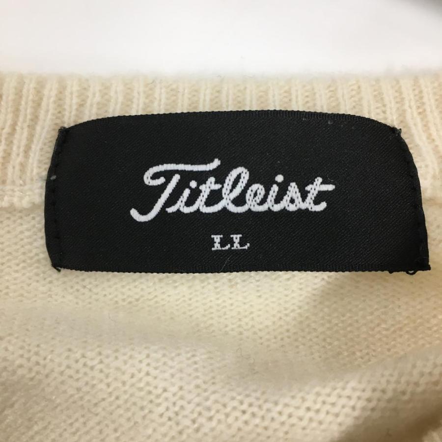 Titleist（タイトリスト） 長袖ニットセーター アイボリー カシミヤ100