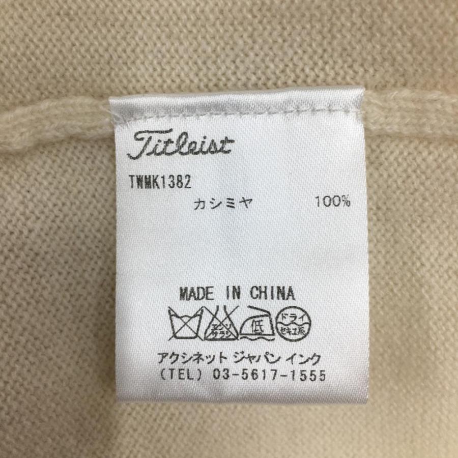 Titleist（タイトリスト） 長袖ニットセーター アイボリー カシミヤ100