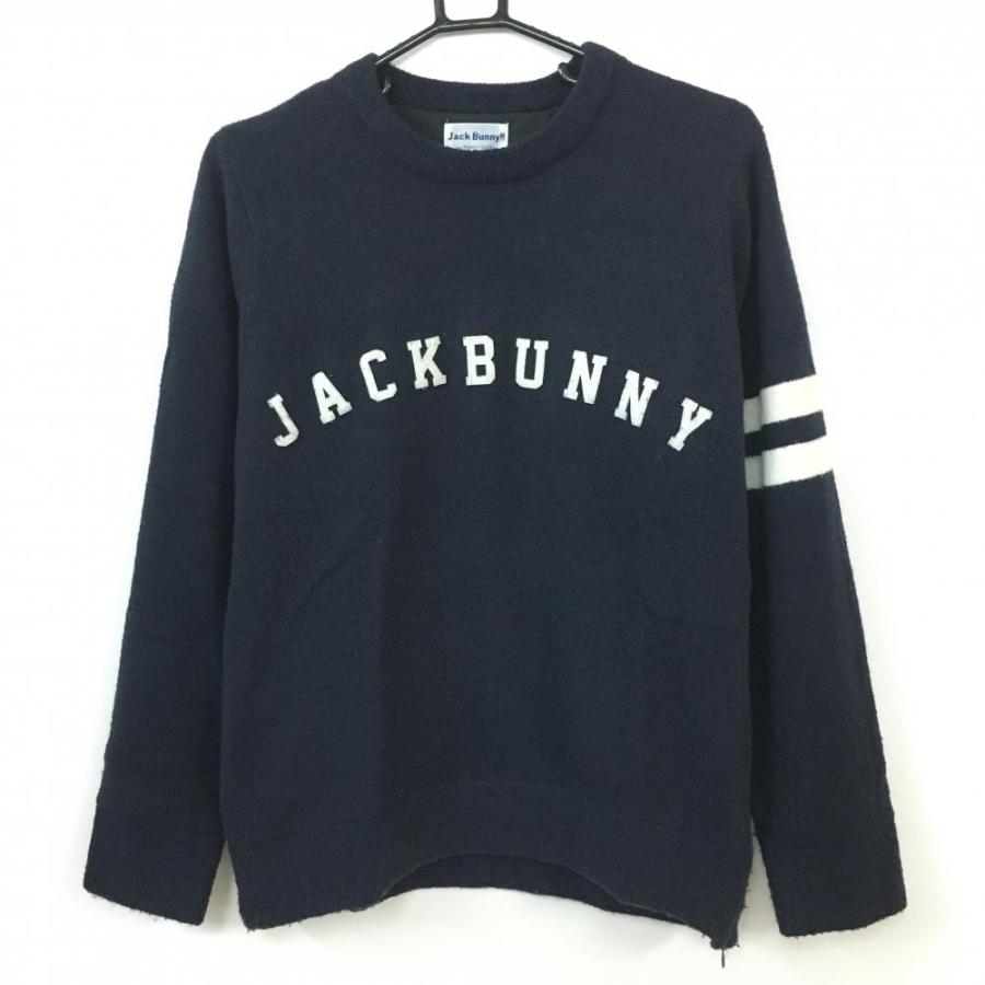 20%OFF価格／Jack Bunny ジャックバニー 長袖ニットセーター ネイビー