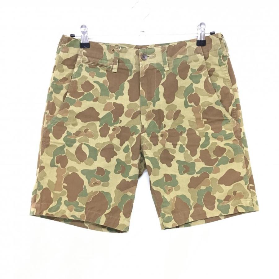 BEAMS GOLF ビームスゴルフ　ハーフパンツ　ロゴ　カーキ　メンズ　S BEAMS（ビームス） ビームスゴルフ ハーフパンツ カーキ×ブラウン 迷彩