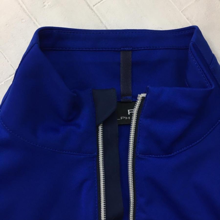 ラルフローレン ジップブルゾン ブルー×シルバー ダブルジップ