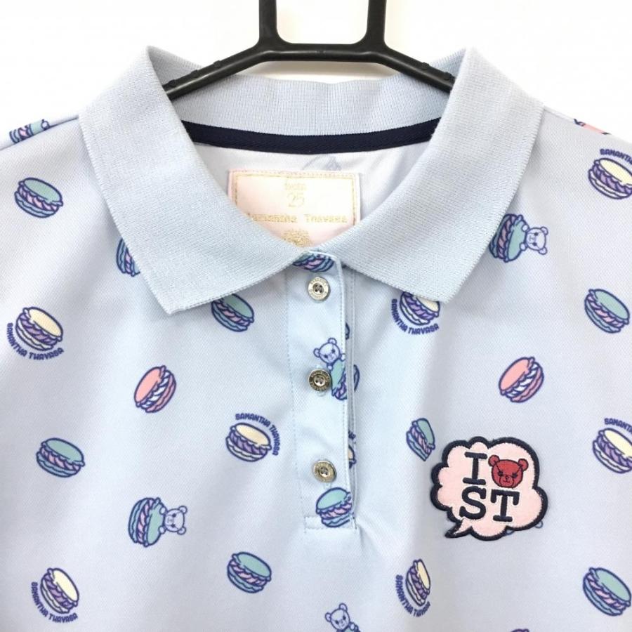 サマンサタバサ アンダー25 ゴルフ　ロゴ　ポロシャツ　ブルー　新品 Samantha Thavasa（サマンサタバサ） アンダー25 半袖ポロシャツ