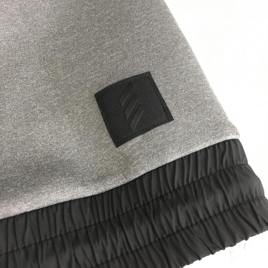 30%OFF価格／(美品)adidas アディダス 異素材ニットセーター グレー×黒