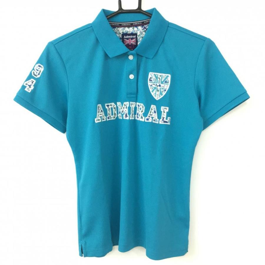 Admiral（アドミラル） 半袖ポロシャツ ライトブルー フラワーロゴ