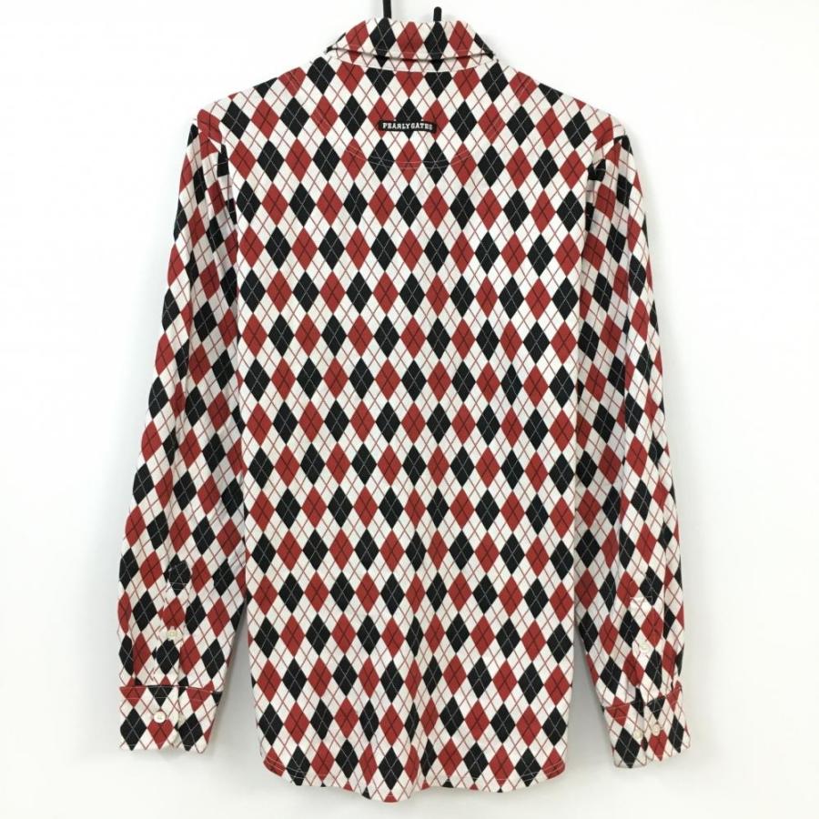 30%OFF価格／PEARLY GATES パーリーゲイツ 長袖ポロシャツ レッド×黒
