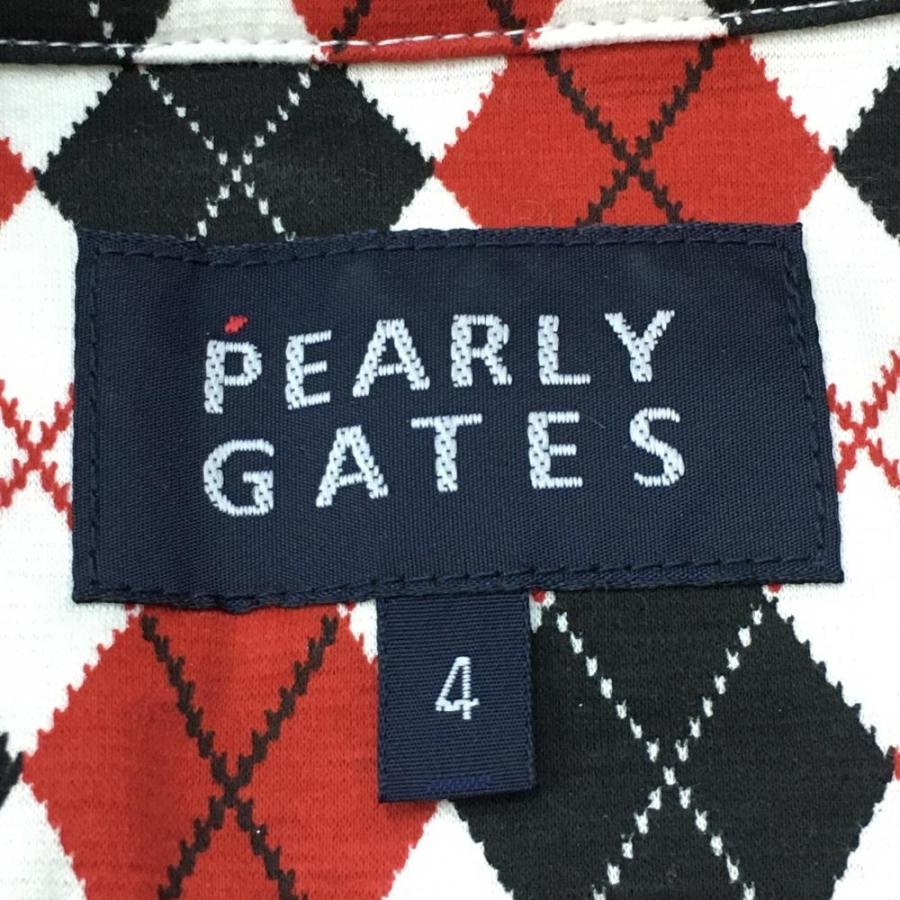30%OFF価格／PEARLY GATES パーリーゲイツ 長袖ポロシャツ レッド×黒