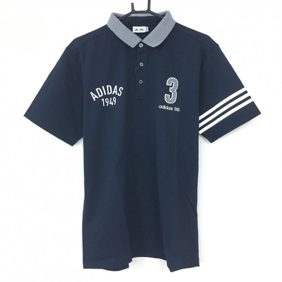 新品)45%OFF〜adidas アディダス 半袖ポロシャツ ネイビー×白 新品)45%OFF〜adidas アディダス 半袖ポロシャツ ネイビー×白