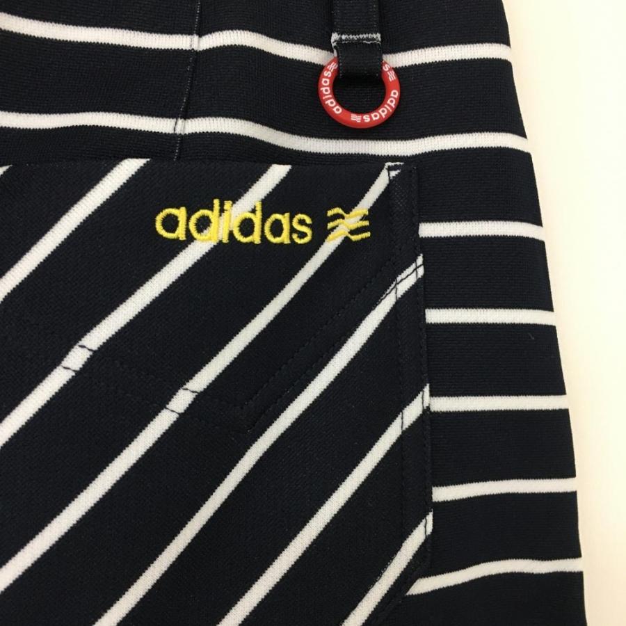 adidas（アディダス） スカート ネイビー×白 ボーダー×ストライプ 総柄