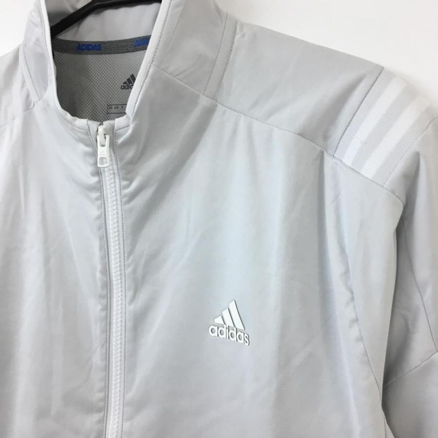 adidas（アディダス） ブルゾン ライトグレー フルジップ 肩2本ライン 
