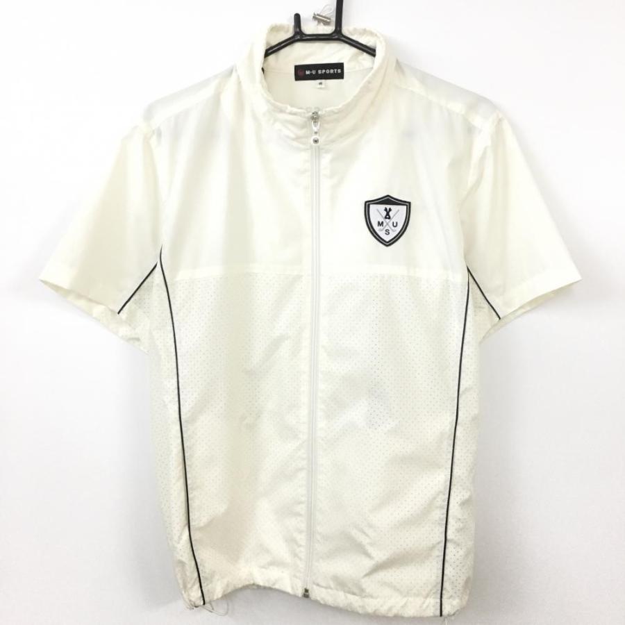 10%OFF価格／(超美品)M・U SPORTS MUスポーツ 半袖ブルゾン 白