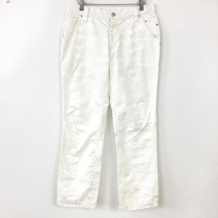 マイノリティコレクション パンツ 白 迷彩 カモフラ 総柄 メンズ