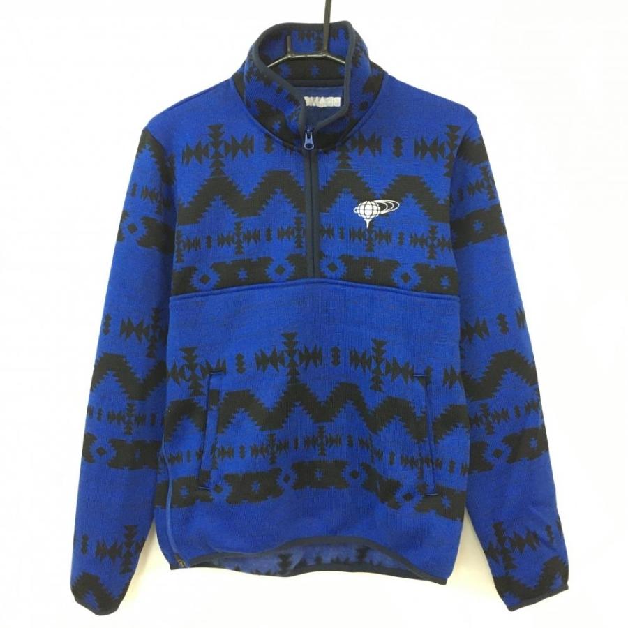 超美品 Beams Golf ビームスゴルフ ハイネックニットセーター ブルー 黒 総柄 裏起毛 ハーフジップ メンズ S ゴルフウェア 1 レオナード 通販 Yahoo ショッピング