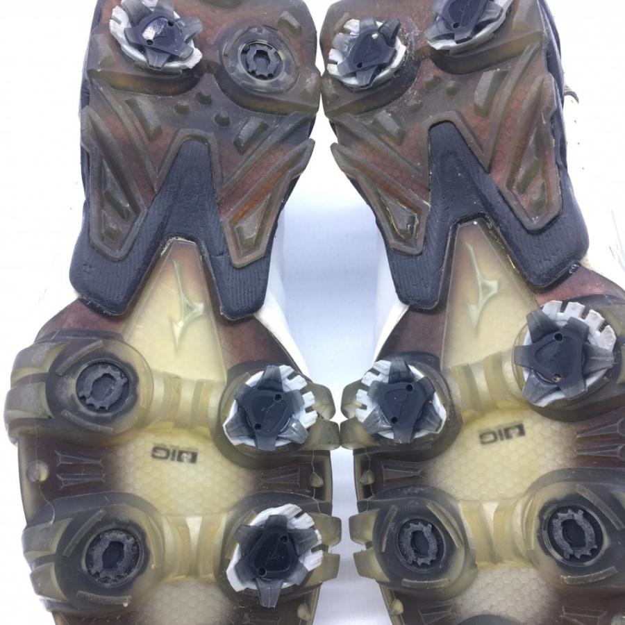 ミズノ　ゴルフ　シューズ 10%OFF価格／MIZUNO ミズノ ゴルフシューズ 白×ブラウン 45KP