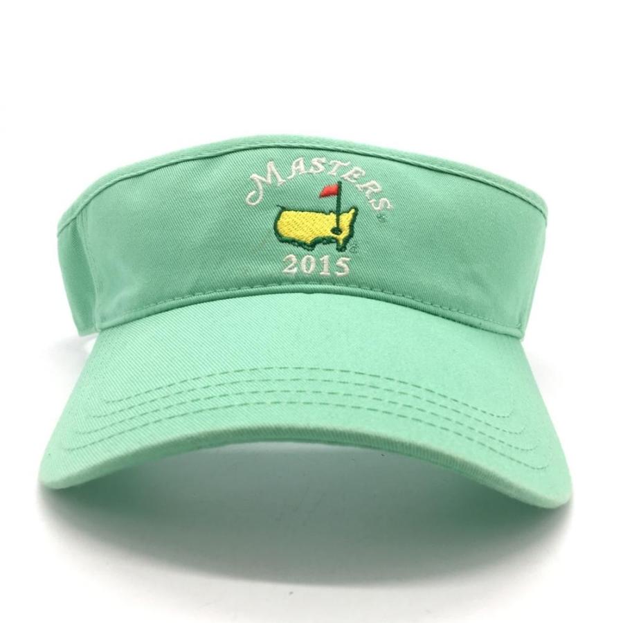 30OFF価格／(美品)MASTERS マスターズ サンバイザー ライトグリーン 2015 コットン100％ ゴルフウェア 1