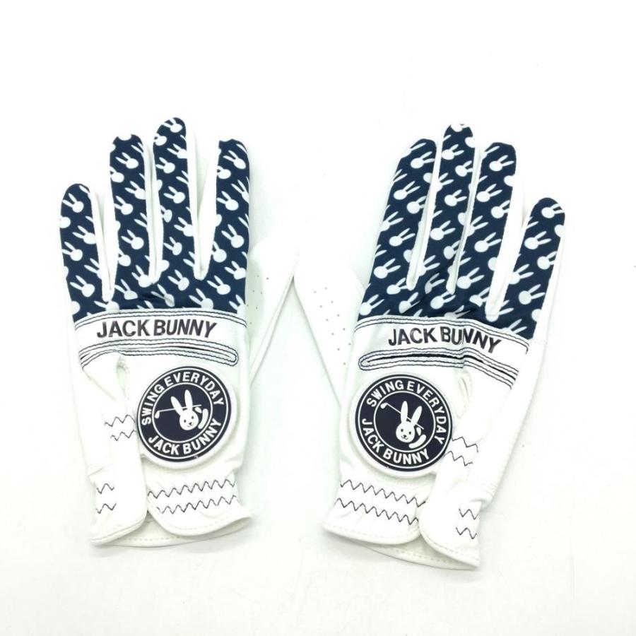 新品)Jack Bunny ジャックバニー グローブ 白×ネイビー 両手用