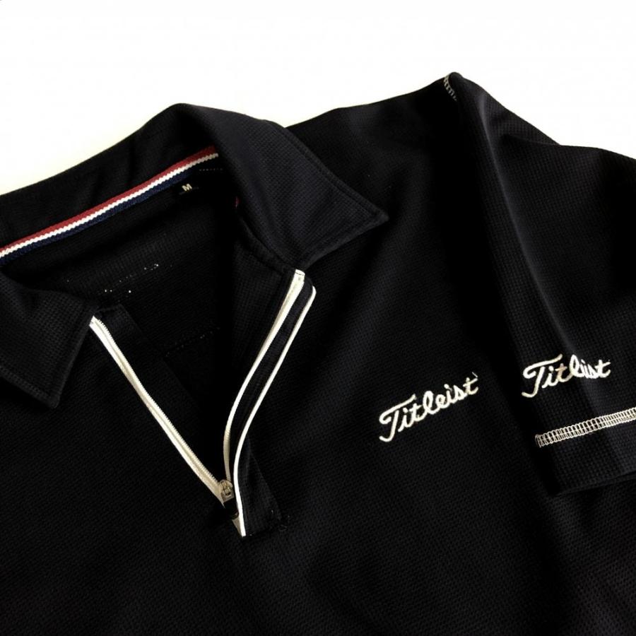 Titleist（タイトリスト） 半袖ポロシャツ ネイビー ハーフジップ