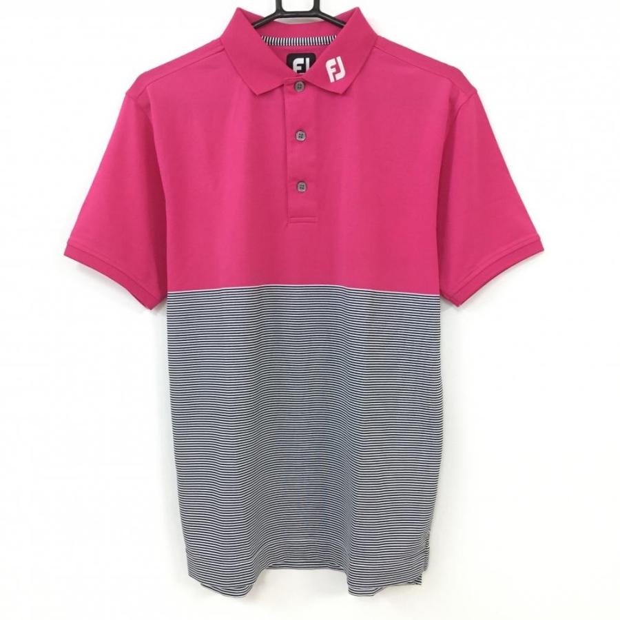 60 Off価格 超美品 Footjoy フットジョイ 半袖ポロシャツ ピンク 黒 ボーダー柄 メンズ M ゴルフウェア 1 レオナード 通販 Yahoo ショッピング