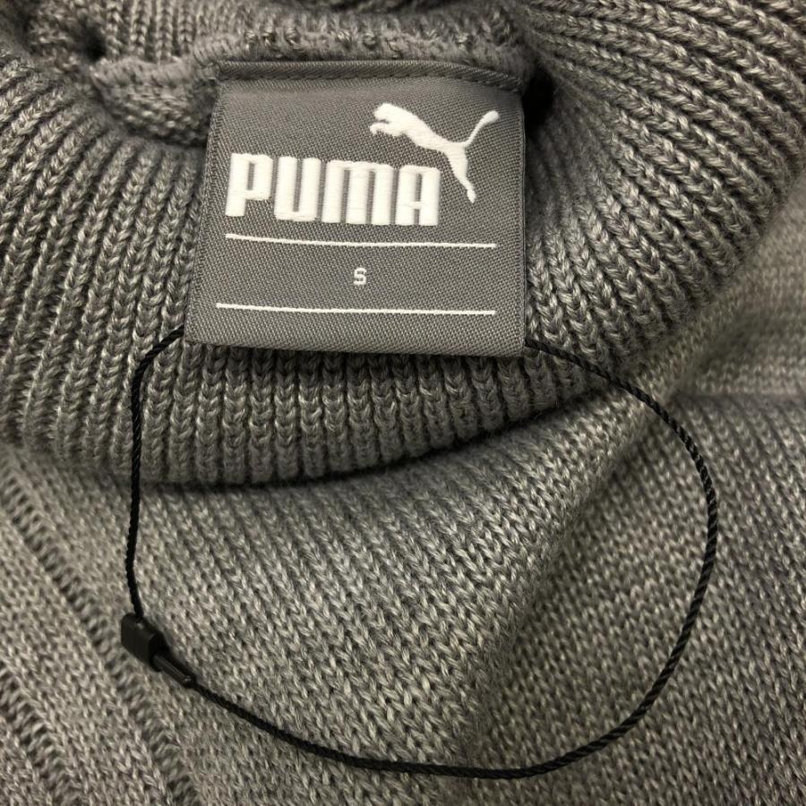 15%OFF価格／(未使用品)PUMA プーマ 長袖ニットセーター グレー