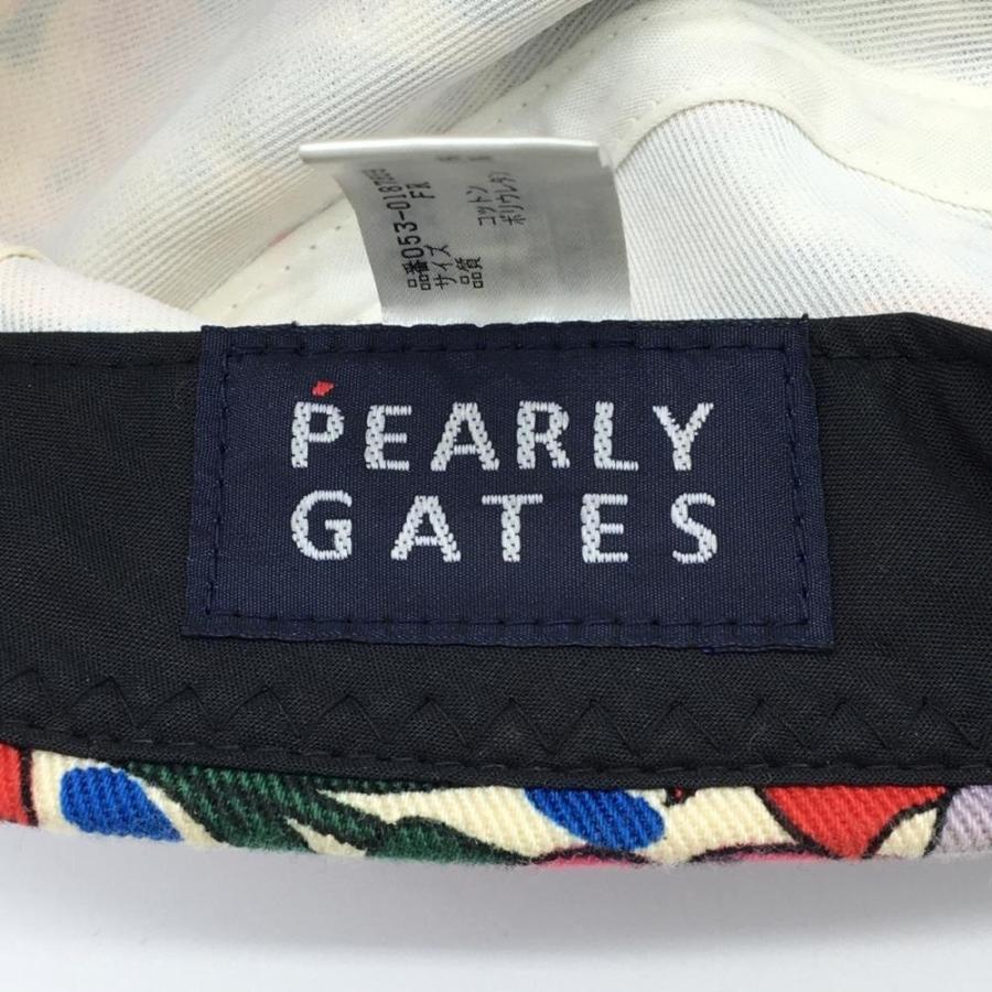 20%OFF価格／PEARLY GATES パーリーゲイツ キャップ レッド×白 花柄 総