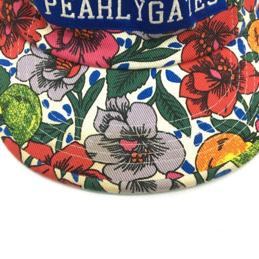 20%OFF価格／PEARLY GATES パーリーゲイツ キャップ レッド×白 花柄 総