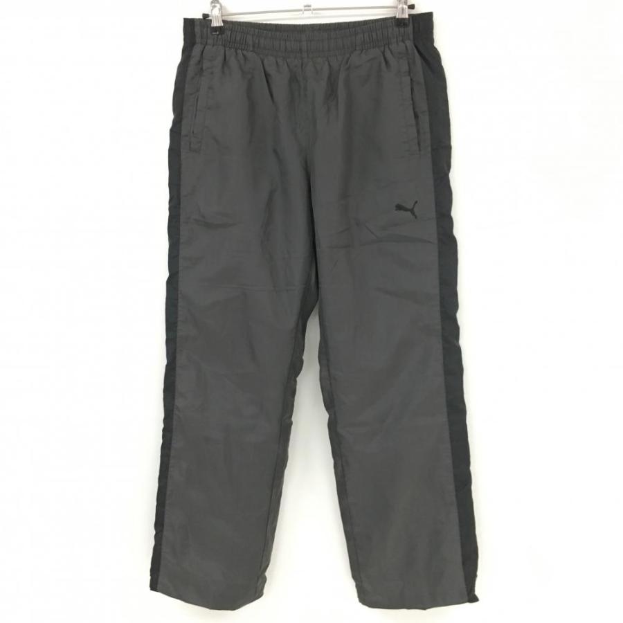 PUMA ナイロンパンツ PUMA（プーマ） ナイロンパンツ グレー×黒 裏起毛 メンズ O ゴルフ