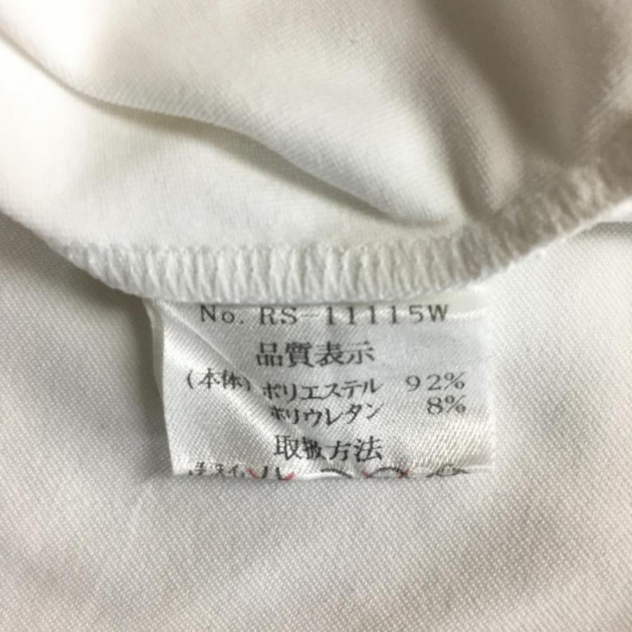 Russeluno（ラッセルノ） 長袖ハイネックシャツ 白×ピンク 袖ロゴ