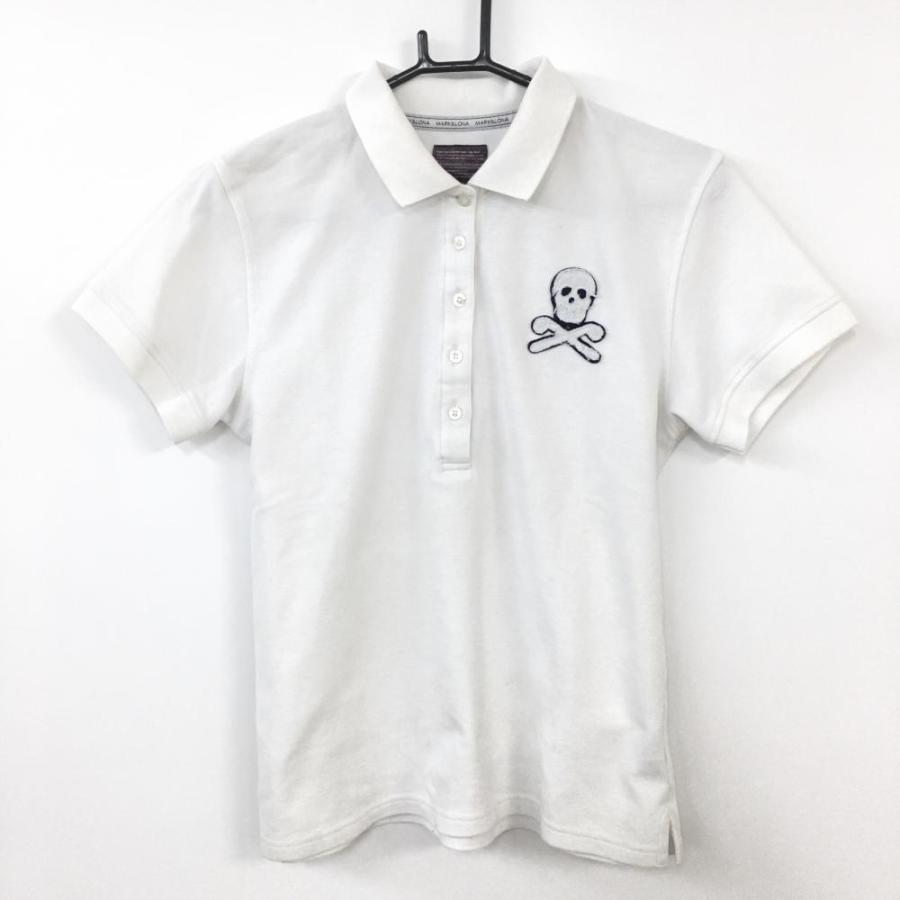 MARK&LONA マークアンドロナ 半袖ポロシャツ 白 ダメージ加工 MARK&LONA マークアンドロナ 半袖ポロシャツ 白 ダメージ加工