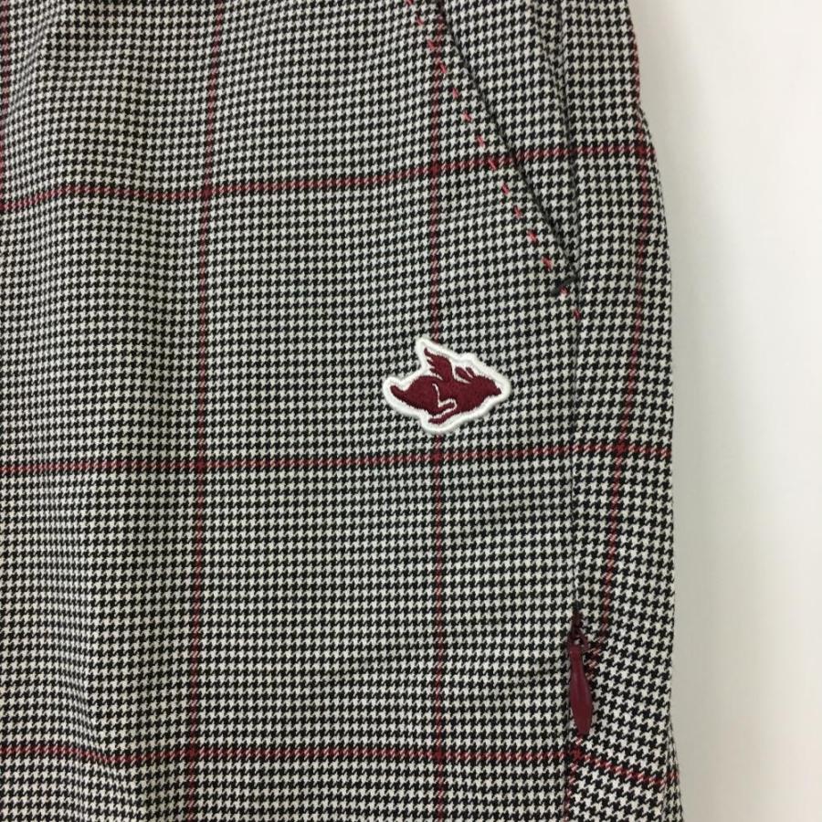 PEARLY GATES（パーリーゲイツ） パンツ 黒×レッド 千鳥格子柄