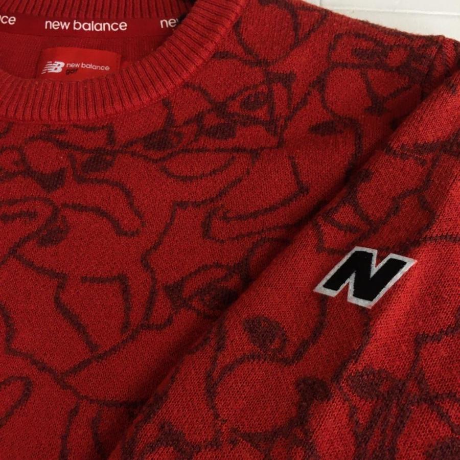 New Balance - ニューバランス セーター 赤  ボストンテリア 超美品】ニューバランスゴルフ セーター レッド ボストンテリア