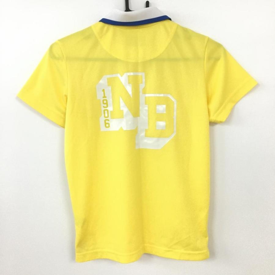 New Balance ニューバランス 半袖ポロシャツ イエロー×白 バック New Balance ニューバランス 半袖ポロシャツ イエロー×白 バック