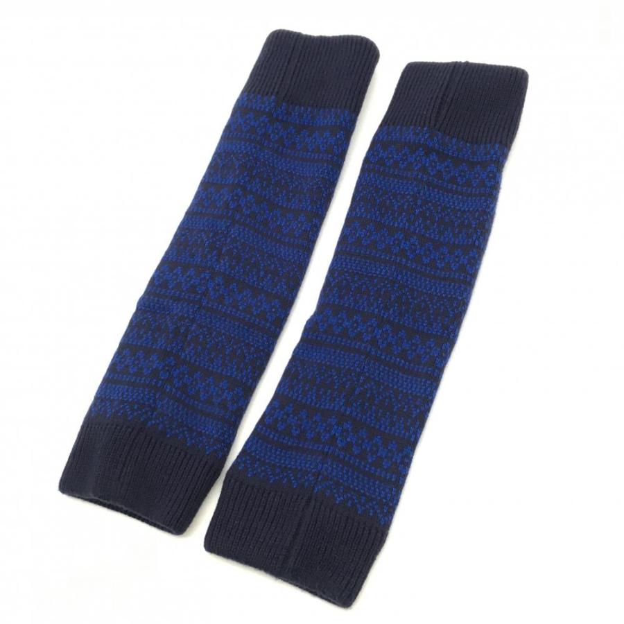 美品 JACK BUNNY ゴルフ 中綿レッグウォーマー 裏フリース ネイビー Jack Bunny!!（ジャックバニー） ニットレッグウォーマー ネイビー