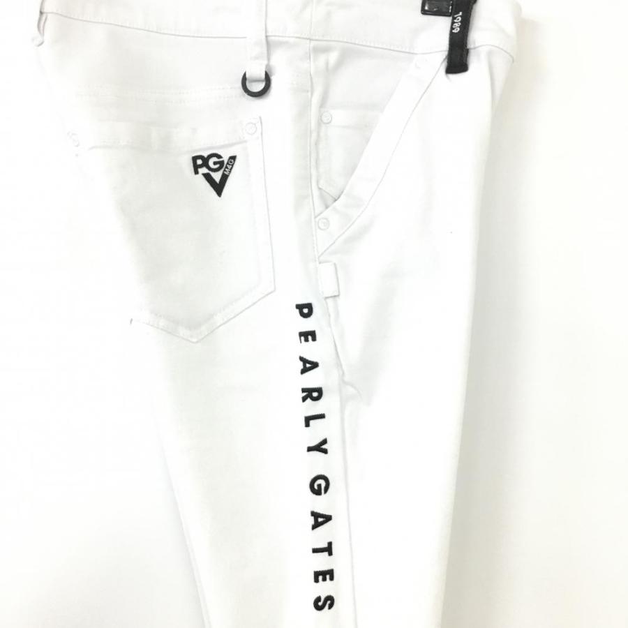 美品)2020年＊PEARLY GATES パーリーゲイツ パンツ 白 サイドロゴ