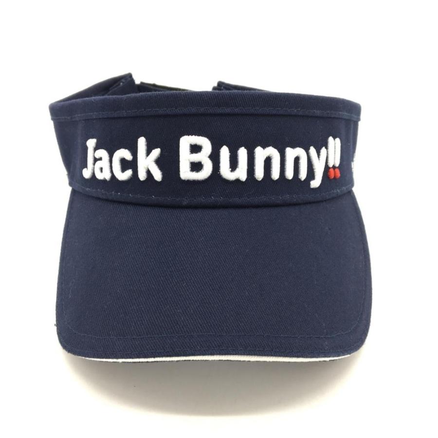 Jack Bunny ジャックバニー サンバイザー ネイビー×白 コットン100