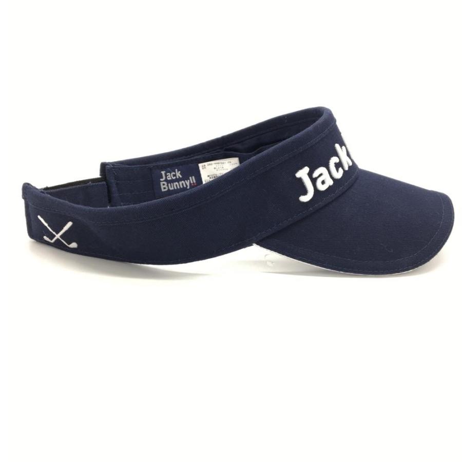 Jack Bunny ジャックバニー サンバイザー ネイビー×白 コットン100